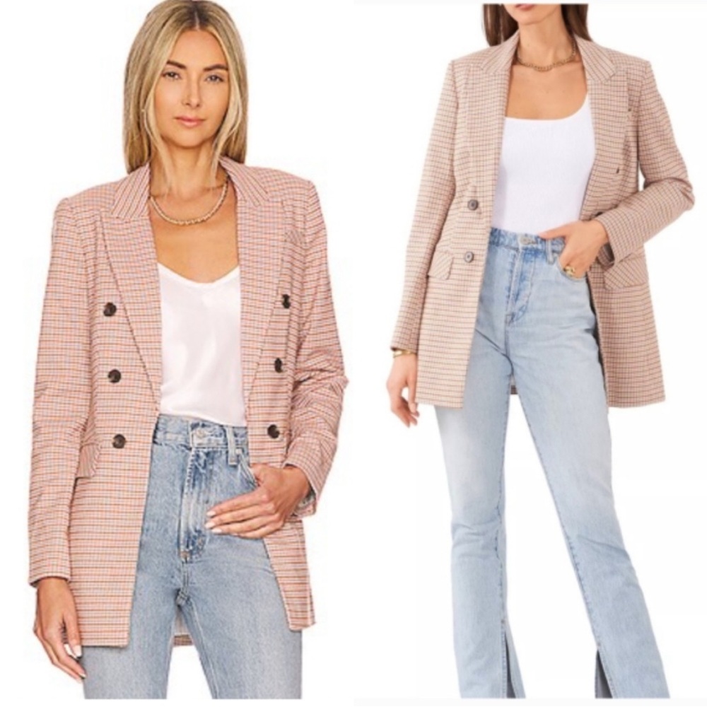 1. STATE Blazer Women's Long Double Breasted Blazer Jacket